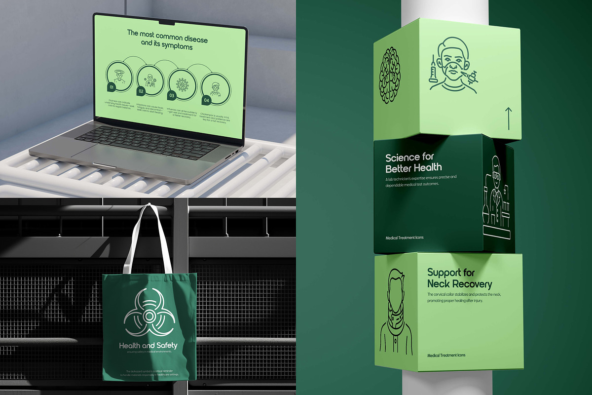 Medical Treatment Icons Set, an Outline Icon by Prosymbols (Photo 4 of 8)