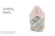 Swaddle Wrap Blankets Minky & Muslin, a Mockup by mock-ups (Thumbnail 13 of 31)
