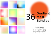 36 Fluid Gradient Mesh set, an Object Graphic by bungamustia (Thumbnail 1 of 4)