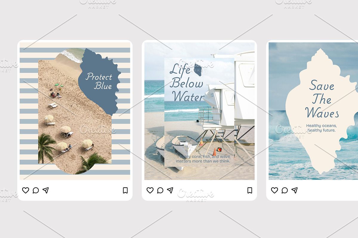 Ocean Day - Instagram Post, a Social Media Template by Izdihaar_Studio (Photo 2 of 4)