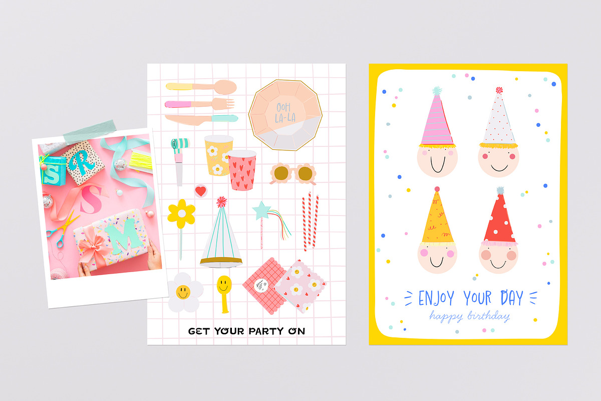 Party Clipart, Cards & Patterns, a Decorative Illustration by Ruslana Lubenets (Photo 9 of 22)