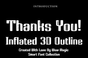 Inflated 3D Outline, a Slab Serif Font by Wow Magic (Thumbnail 3 of 3)