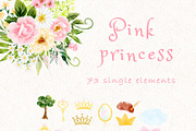 Pink baby princess clipart, a Decorative Illustration by heyiamalice (Thumbnail 6 of 13)