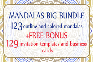 Mandalas big bundle design elements