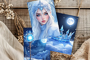 Frozen Forest Junk Journal Pages., a Seasonal Illustration by GalaDesign03 (Thumbnail 6 of 6)