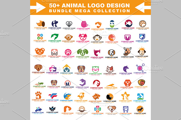Animal Logo Design Set Bundel 50+ preview 2