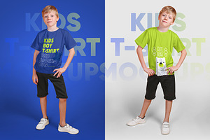 Kids Boy T-Shirt PSD Mockups Vol5