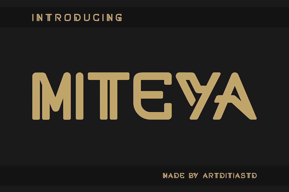 Miteya font, a Sans Serif Font by artditiastd (Photo 1 of 3)