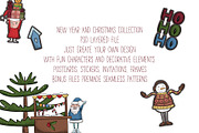 Winter 2026 holidays. PSD layered, a Seasonal Illustration by SaintPic illustrations (Thumbnail 2 of 3)