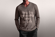 V-Neck Longsleeve Mockup, a Hoody Mockup by Design Squad (Thumbnail 1 of 4)