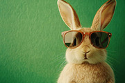 Funny Easter bunnies with glasses, an Animal Photo by VetalStock (Thumbnail 5 of 11)