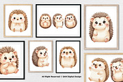 15 Bundle Watercolor Hedgehog Animal, an Animal Illustration by Morspective (Thumbnail 4 of 8)