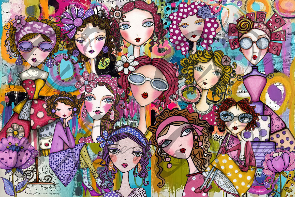 Vivid Whimsy: Whimsical paper dolls, a Person Illustration by NiiiNArt (Photo 4 of 7)