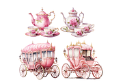 Pink & Gold Royal Victorian Clipart, an Object Illustration by Digital Xpress (Thumbnail 10 of 10)