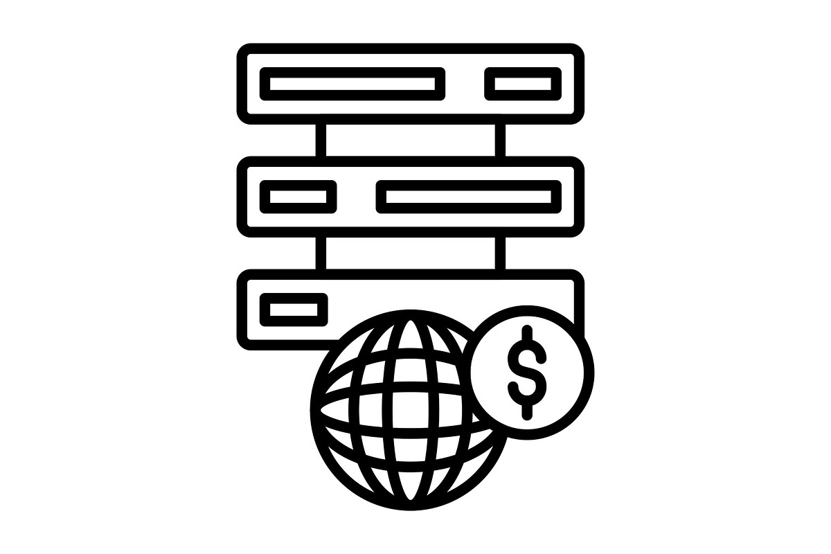 Hosting Server Line Icon, an Outline Icon by Pexelpy (Photo 1 of 2)