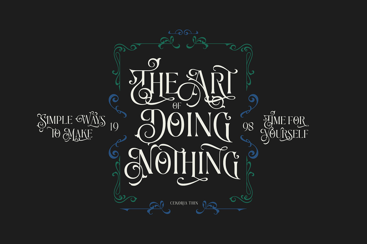 Cekoria - Decorative Display Family, a Serif Font by creativemedialab (Photo 4 of 10)