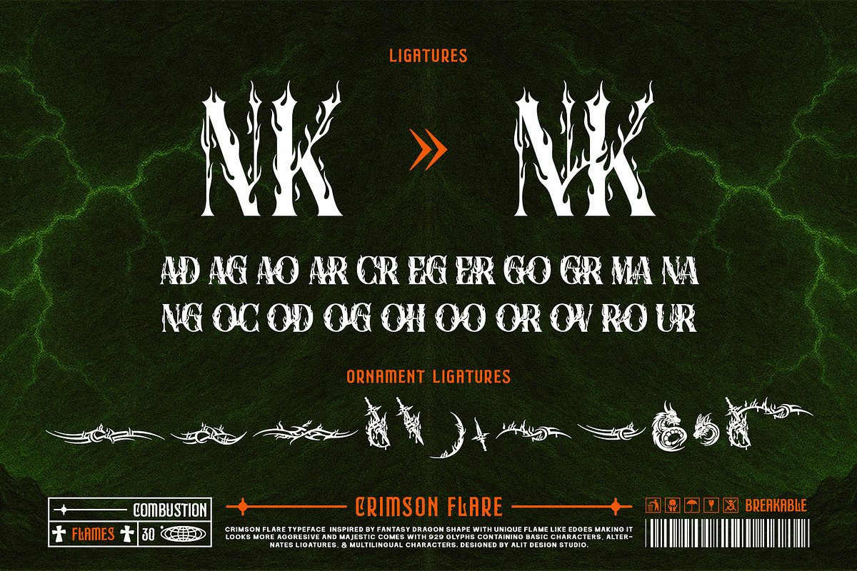 Crimson Flare Typeface, a Serif Font by alit design (Photo 14 of 20)