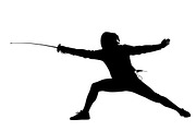 An elegant Fencing Duel Silhouettes, an Illustration by Amazin_art (Thumbnail 17 of 31)