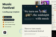 Music Festival Landing Page, a Landing Page Template by SLAB! Design (Thumbnail 1 of 5)