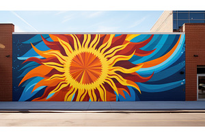 energetic illustrated sun ai, a Background Photo by pikepicture
