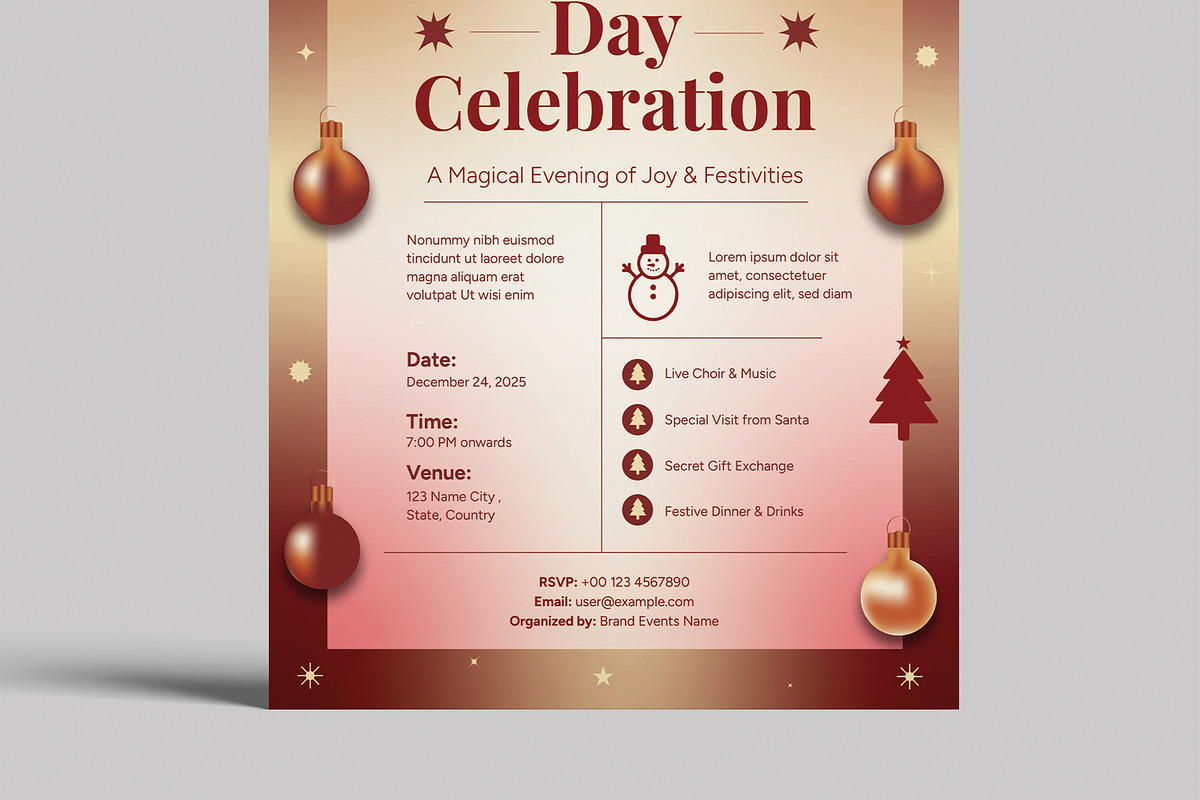 Christmas Flyer Template, a Flyer Template by MightyDesign (Photo 5 of 8)