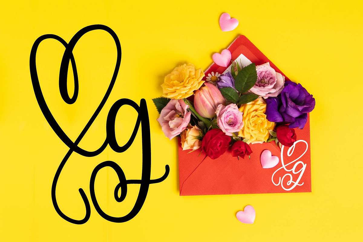 Mono Hearts - A Monogram Heart Font preview 6