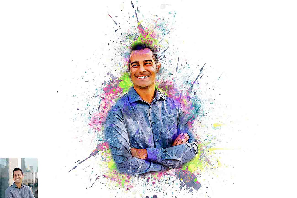 Real Paint Splatter Photoshop Action, an Action Add-On by Studio Retouch (Photo 2 of 11)
