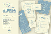 Blue dream wedding templates, a Stationery Template by Garden in frame (Thumbnail 1 of 9)