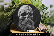 Old Viking Skull Beard Moustache, a Background Graphic by LaseredNinja (Thumbnail 6 of 7)