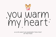 You Warm My Heart - Valentine's Font
