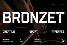 Bronzet Creative Sport Typeface Font