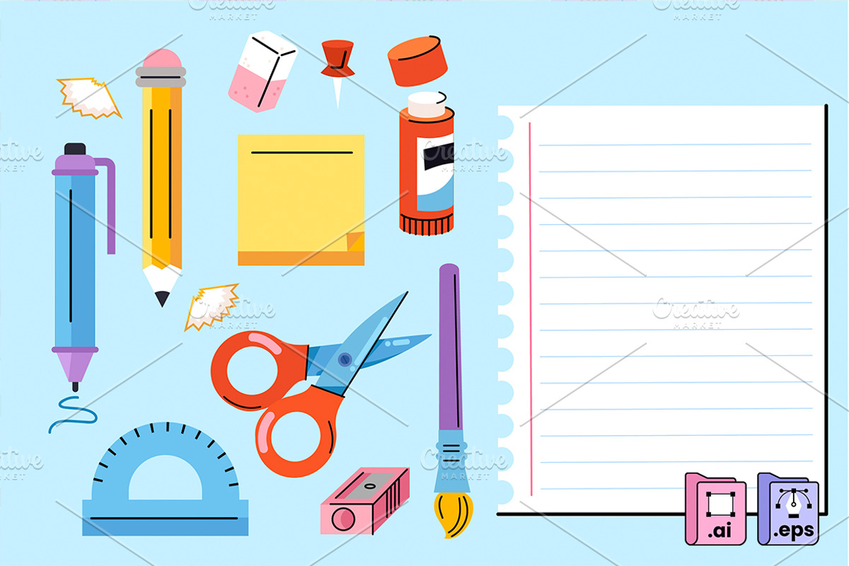 Education Hand drawn School Elements, an Object Graphic by MISS CHATZ (Photo 1 of 3)