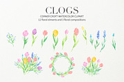 Watercolor Clogs Clipart, a Person Illustration by Corner Croft (Thumbnail 6 of 8)