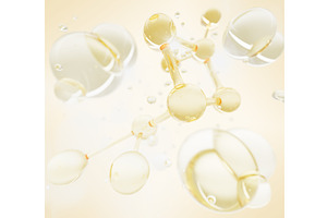 3D yellow background with collagen