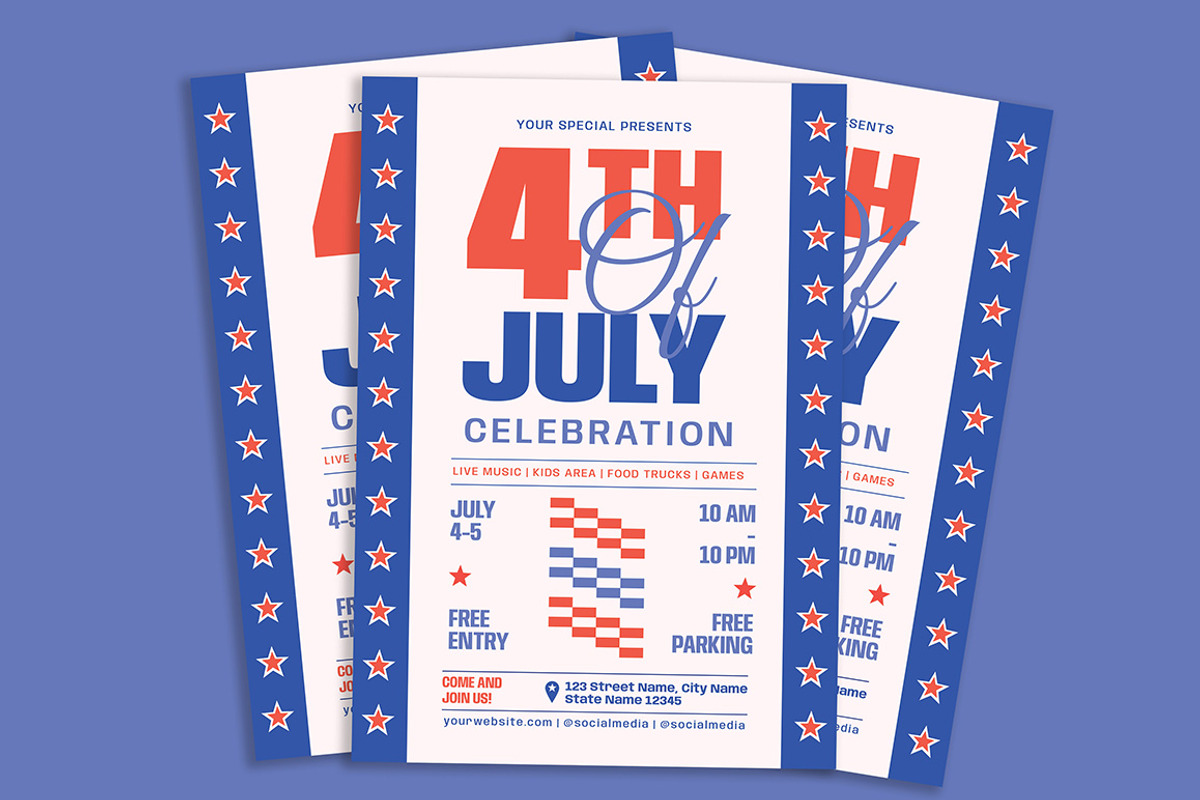 Independence Day Celebration Flyer, a Flyer Template by Gumico Studio. (Photo 2 of 3)