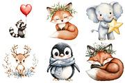 Cute Little Animal Clipart, Woodland, an Illustration by Watercolor design (Thumbnail 4 of 5)