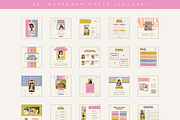 Retro Instagram Stories Posts Canva, a Social Media Template by Branding Babe Co. (Thumbnail 2 of 7)