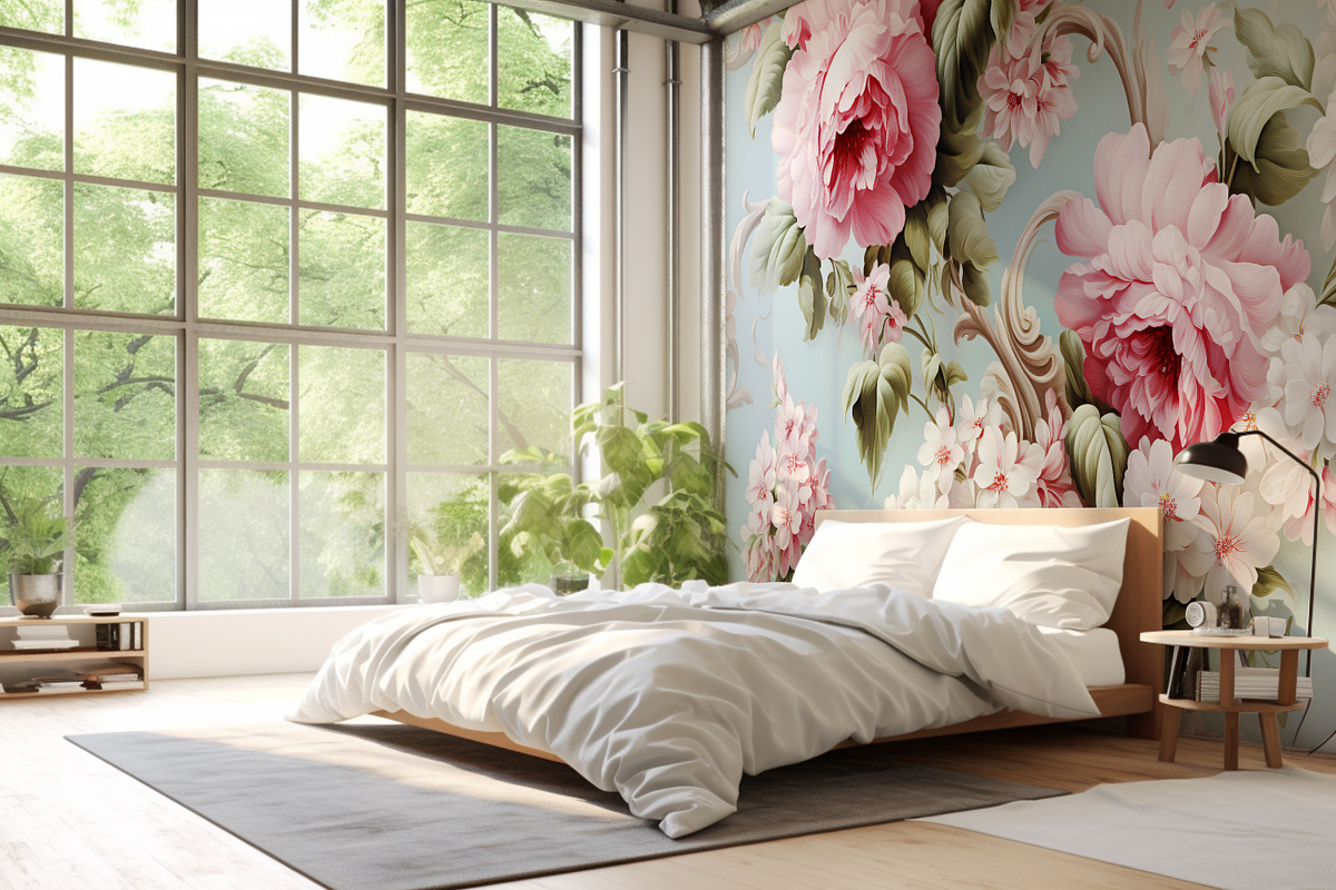 Baroque seamless hand drawn flowers, a Wallpaper Graphic by Muzi pear studio (Photo 7 of 12)