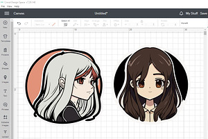 Anime Girl Sticker Kawaii Clipart