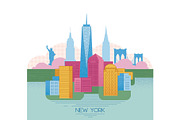 New York skyline, a Finance Illustration by GlebTagirov (Thumbnail 2 of 2)