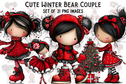 Quirky Christmas Girl Clipart, an Illustration by Craft Nest (Thumbnail 1 of 8)