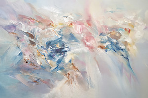Abstract painting showing a blend of soft pastel colors, dynamic, a Decorative Illustration by Studio ANNA