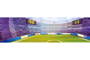 Cartoon soccer stadium interior, a Sport Illustration by art PVP - market