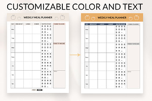 Weekly Meal Planner In Digital PDF