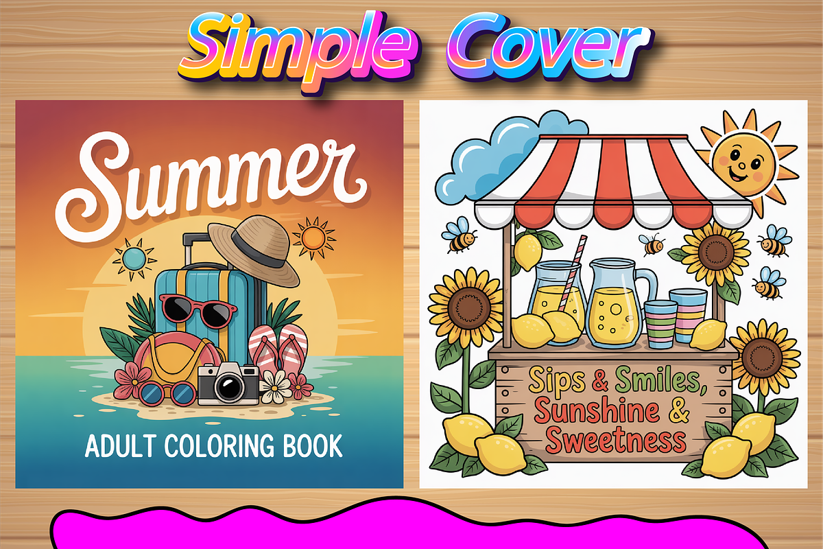 Hello Summer Bold & Easy Coloring, a Seasonal Illustration by Design Home (Photo 3 of 5)