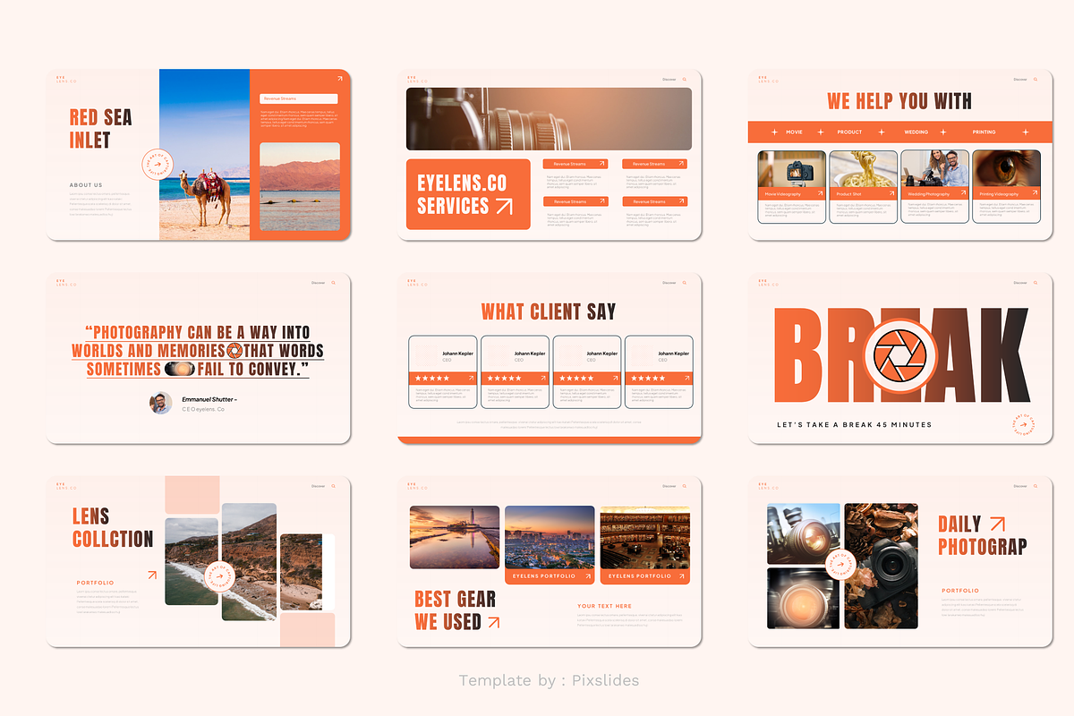 Portfolio & Photography PowerPoint, a Presentation Template by Pixslides (Photo 3 of 5)