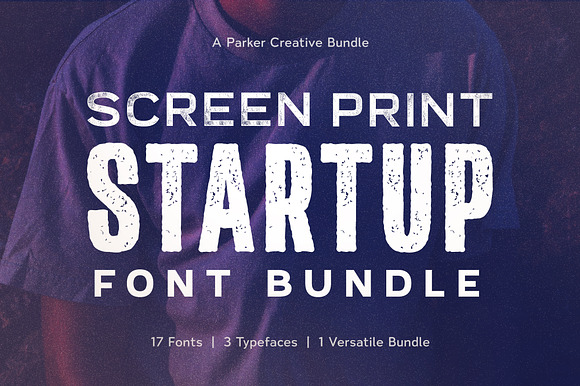Screen Print Startup Fonts Bundle preview 8
