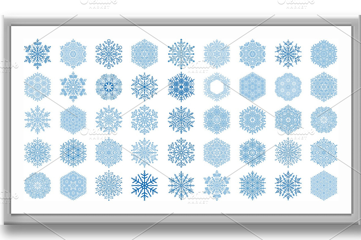 Set of Round Snowflakes With Winter, an Object Illustration by FineArtStudio (Photo 3 of 3)
