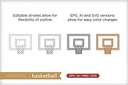Minimal basketball icons, an Outline Icon by Picture Window (Thumbnail 5 of 5)