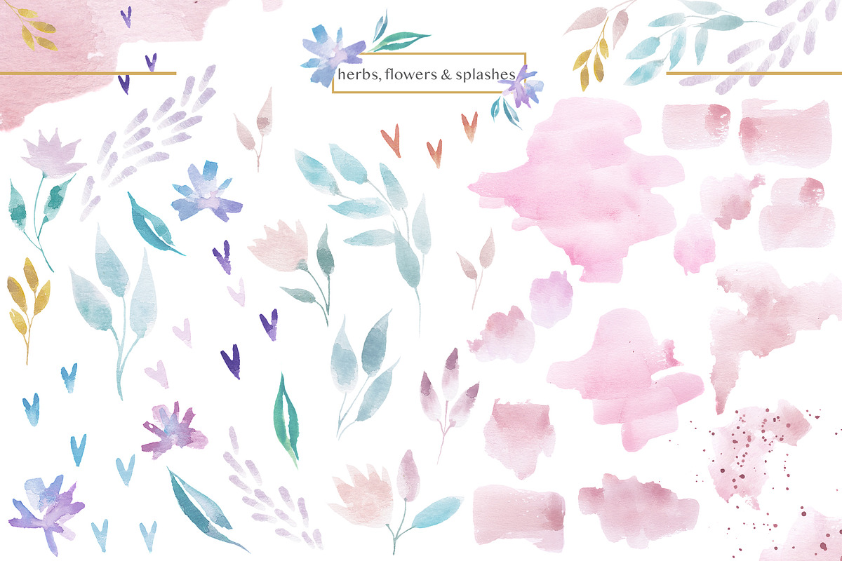 Watercolor Bundle + Font, a Seasonal Illustration by Flo Sacred Art (Photo 12 of 25)